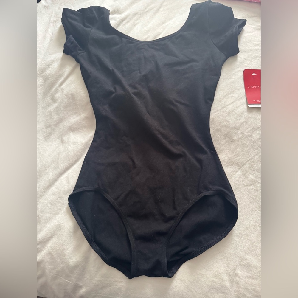 Capezio Short Sleeve Black Leotard